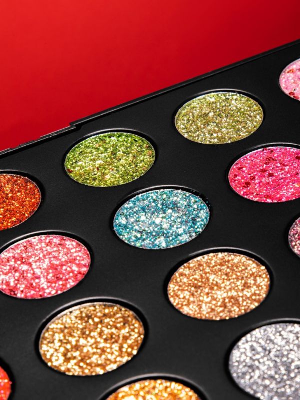 NJ Cosmetics Facial Glitter Palette with Glitter